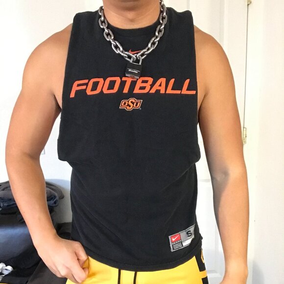 Nike Oklahoma State Football Cut Off Tank Top - Picture 1 of 6